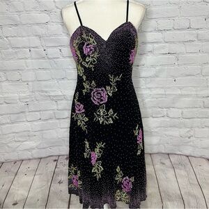 Vintage Mike Benet formals beaded floral dress